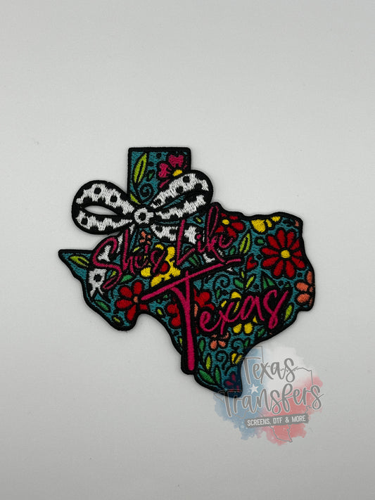 She’s Like Texas Iron-On PATCH - Texas Transfers and Designs