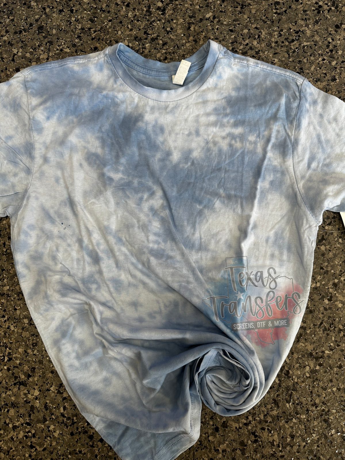 Blue Tie Dye Blank Comfort T-Shirt