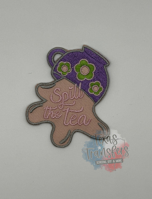 Spill the Tea Iron-On Patch - Texas Transfers and Designs