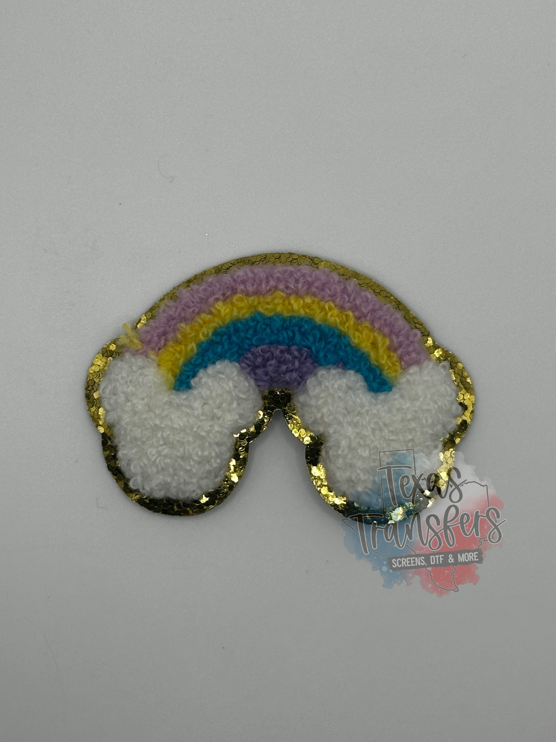 Mouse Rainbow Chenille Iron-On Patch *DISCONTINUED* - Texas Transfers and Designs