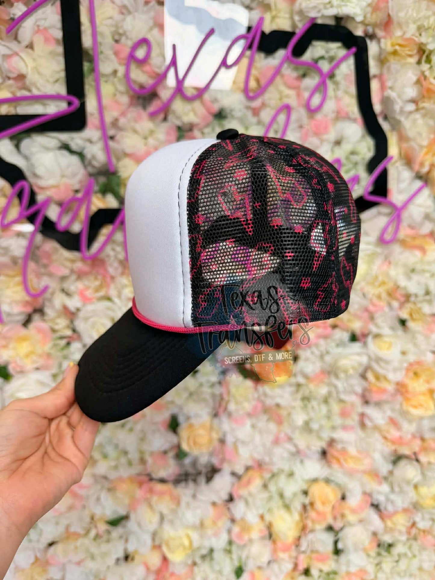 Lightning Bolt Mesh Trucker Hat - Texas Transfers and Designs