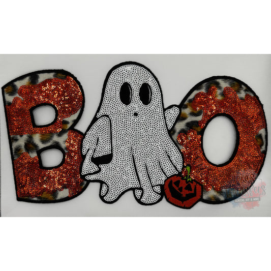 Boo Ghost XL Iron-On PATCH