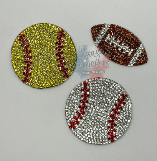 Sparkly Stone Sports Iron-On PATCH - Texas Transfers and Designs