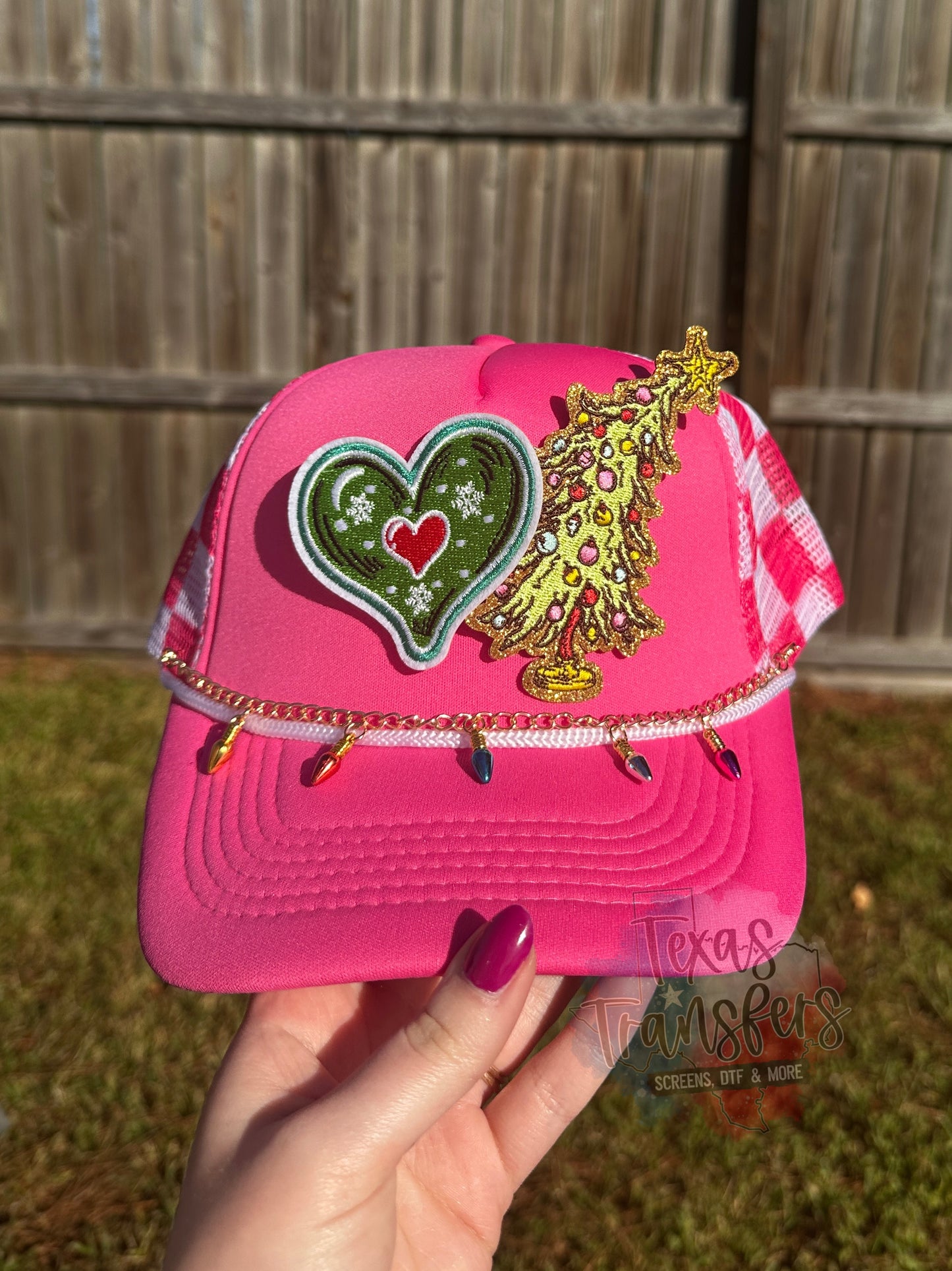 Christmas Hat Chains (Multiple Options) - Texas Transfers and Designs