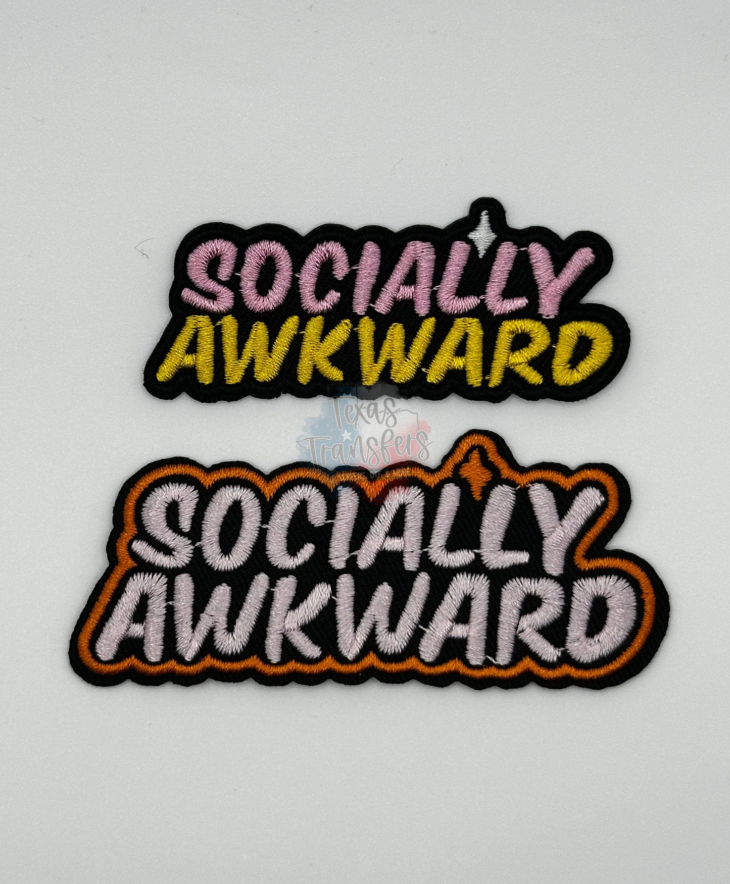 Socially Awkward Iron-On Patch - Texas Transfers and Designs