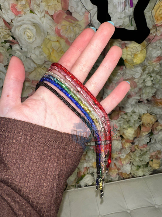 Sparkly Stone Hat Chains (Multiple Options) - Texas Transfers and Designs