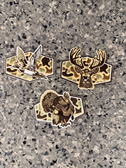 Hunting Season Camo Iron-On Patch (Multiple Options)