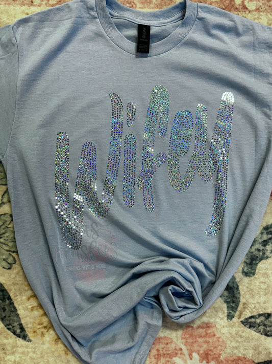 Wifey Spangle Transfer - Texas Transfers and Designs