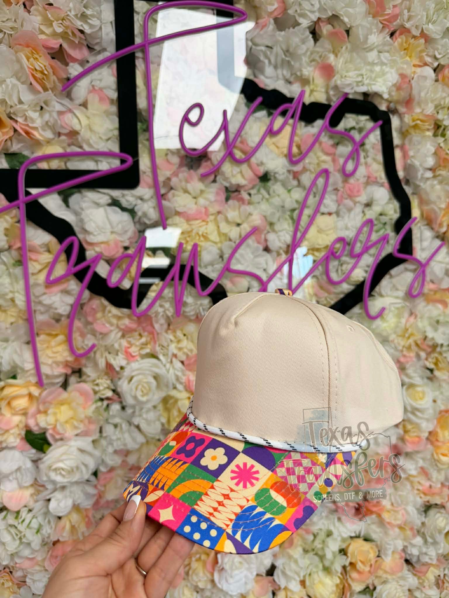 Funky Pattern Canvas Hat - Texas Transfers and Designs