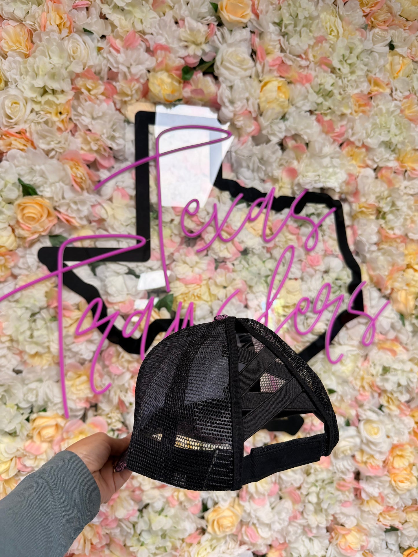 Criss Cross Blank Ponytail Hat *New Colors Added*