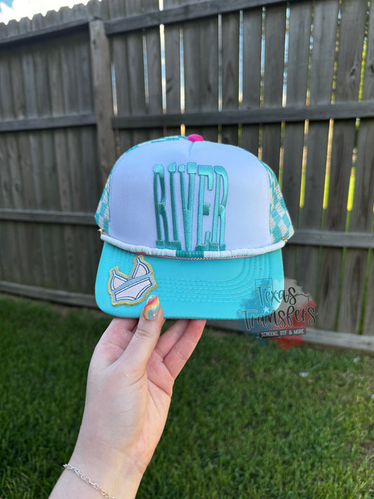 River Skinny Letters *Completed Hat* - Texas Transfers and Designs