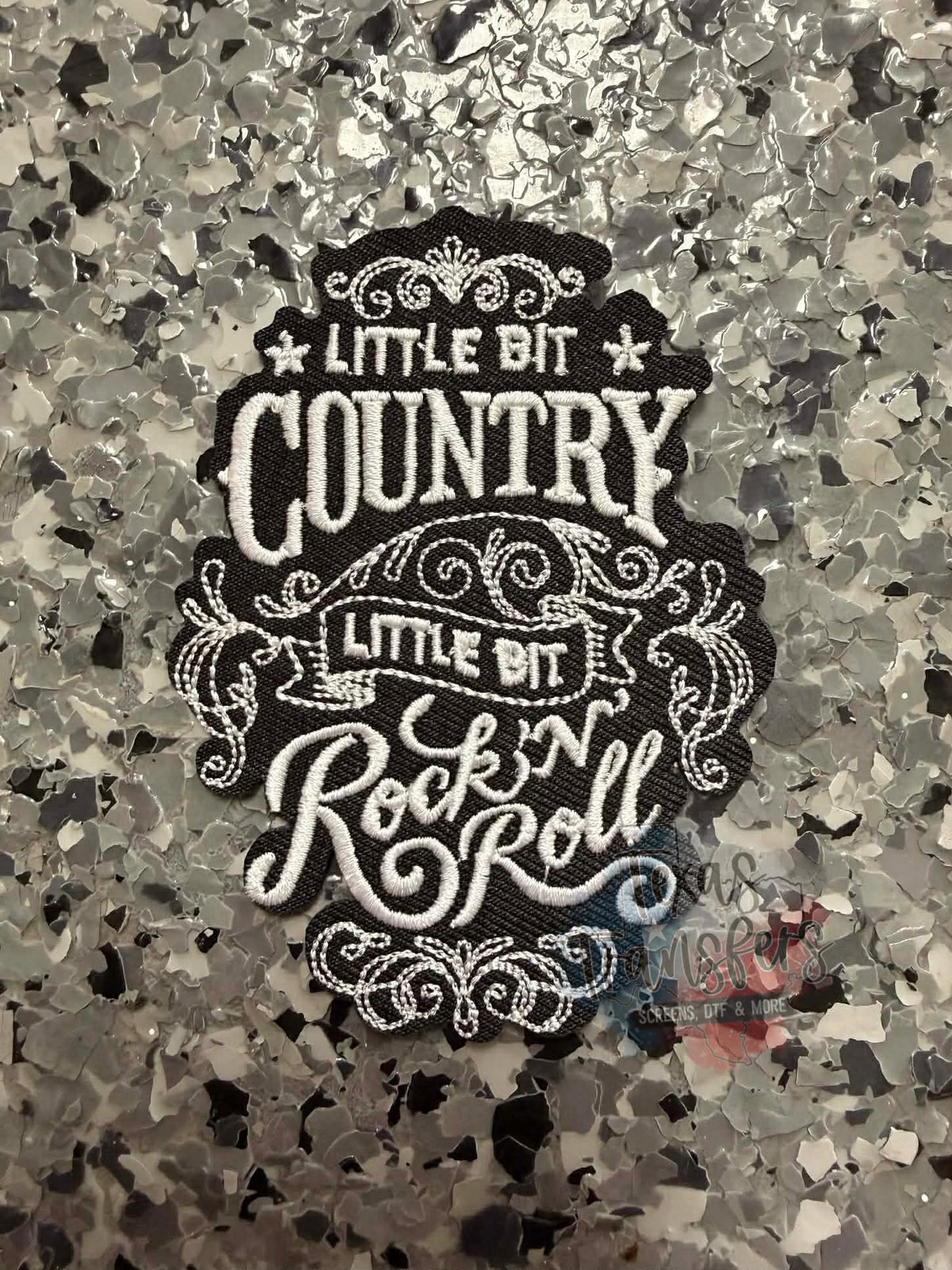 Little Bit Country, Little Bit Rock n’ Roll Iron-On Patch - Texas Transfers and Designs