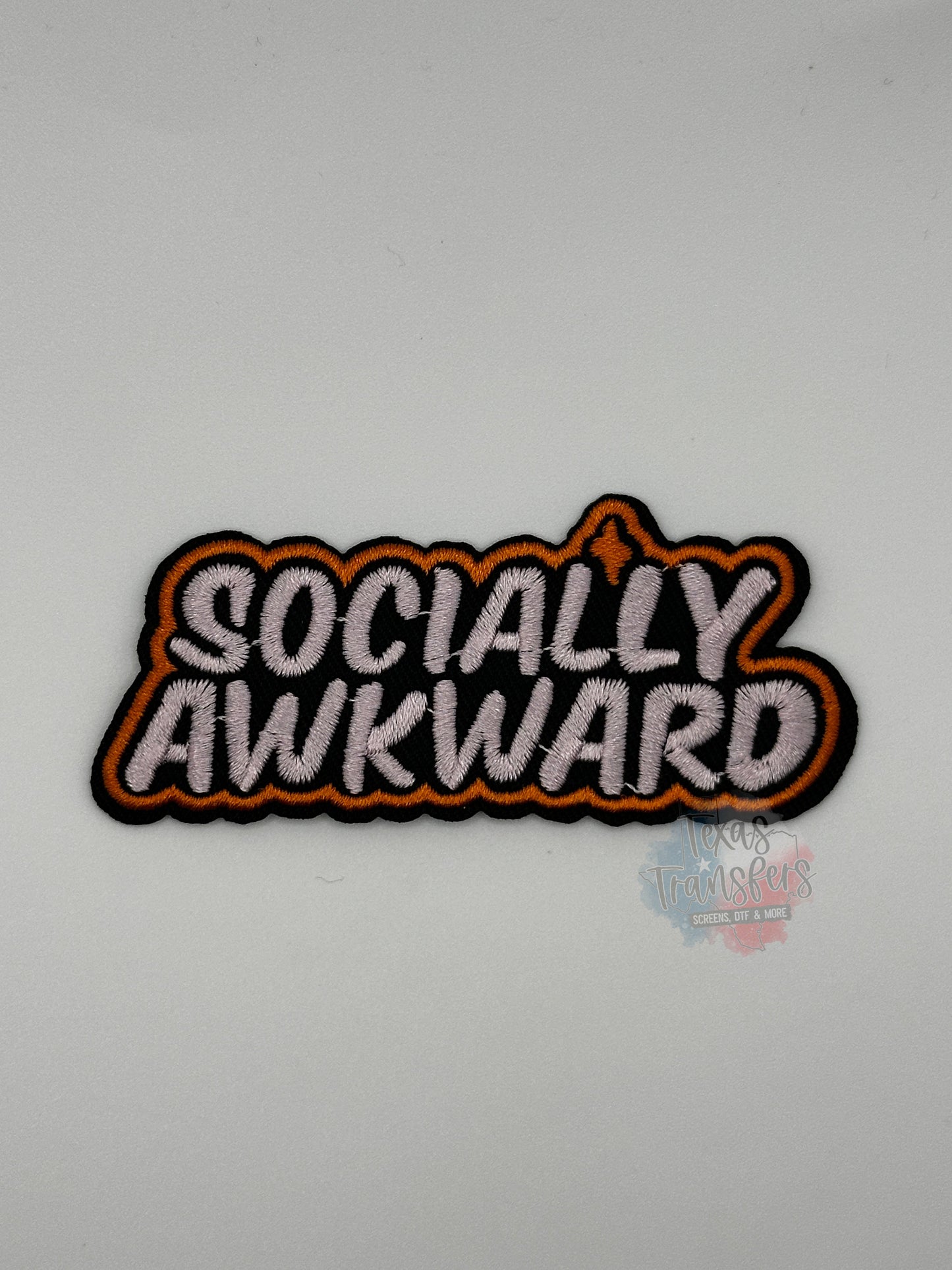Socially Awkward Iron-On Patch - Texas Transfers and Designs