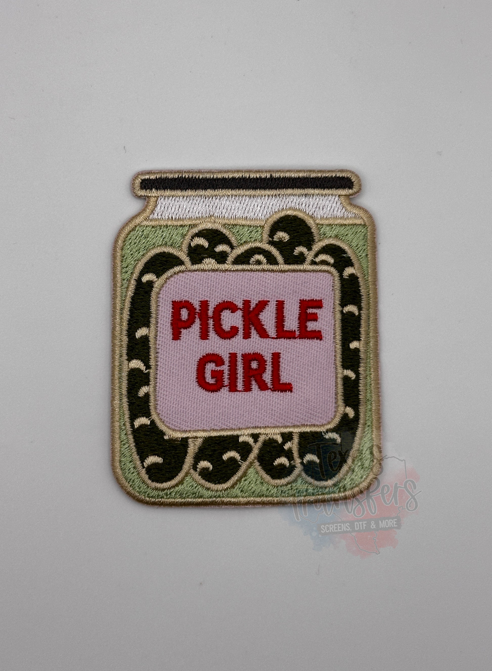 Pickle Girl Iron-On Patch - Texas Transfers and Designs