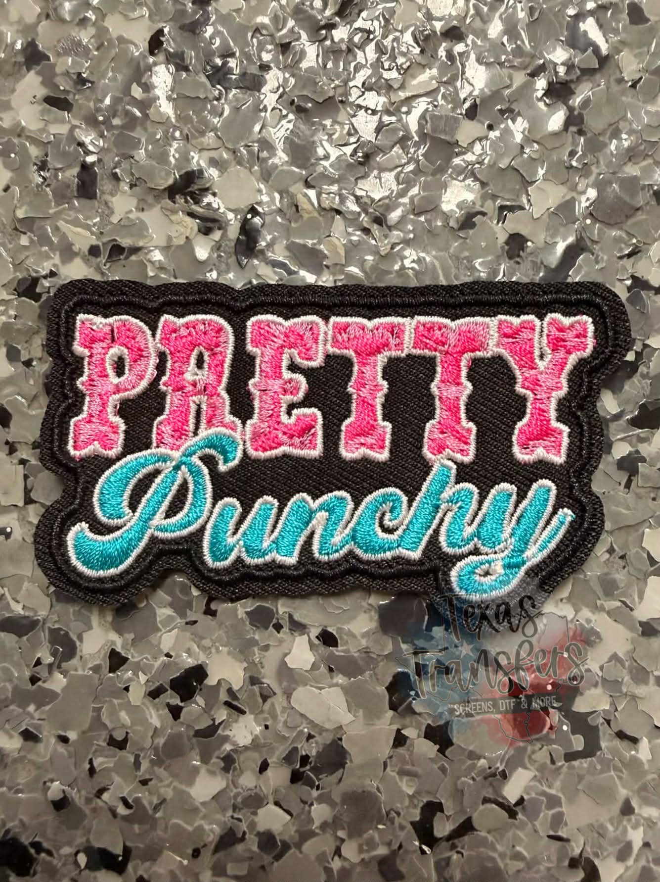 Pretty Punchy Iron-On Patch - Texas Transfers and Designs
