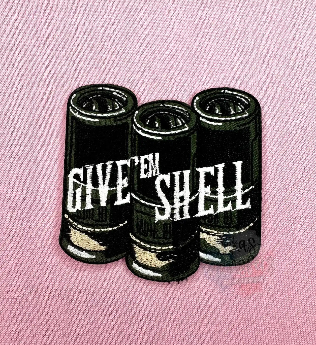 Give Em’ Shell Iron-On Patch - Texas Transfers and Designs
