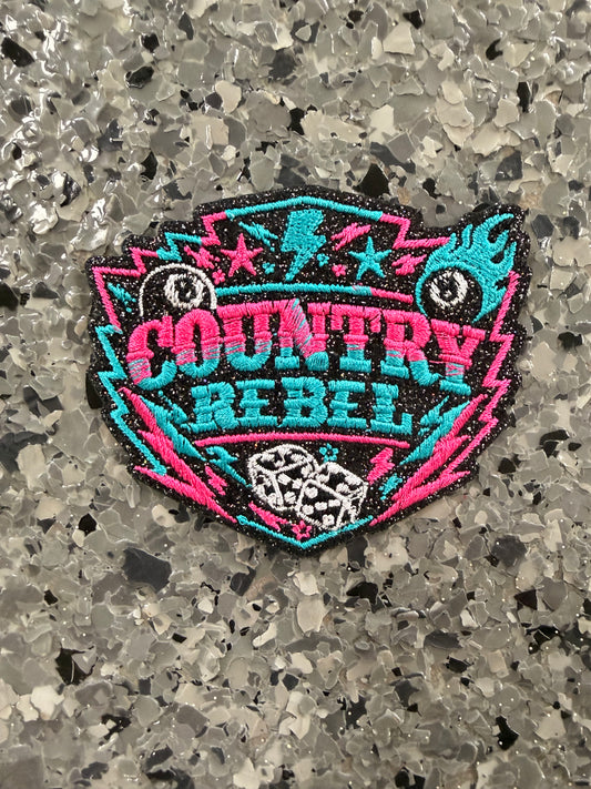 Country Rebel Iron-On Patch - Texas Transfers and Designs
