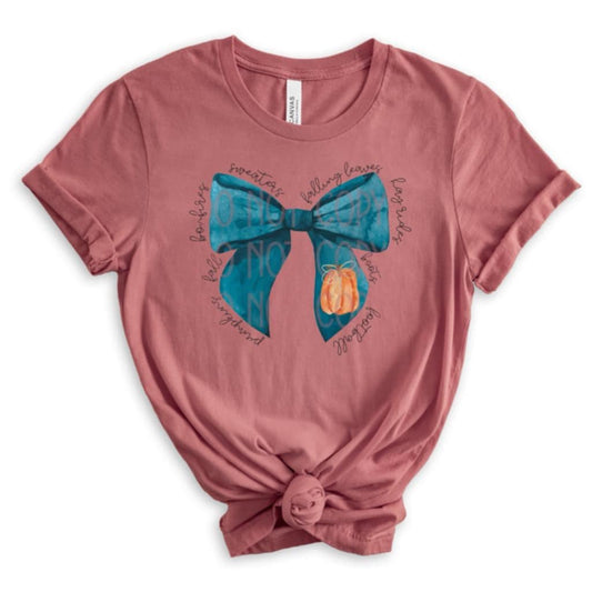 Teal Pumpkin Coquette Bow DTF - Texas Transfers and Designs