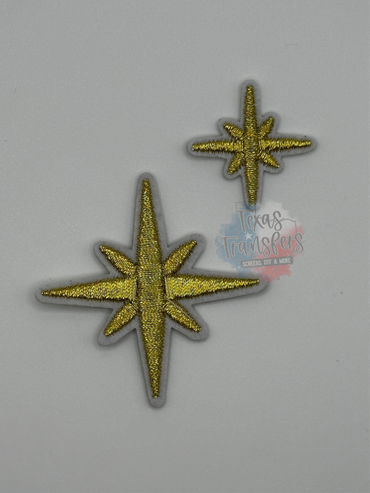 Gold Star Asterisk Iron-On PATCH - Texas Transfers and Designs