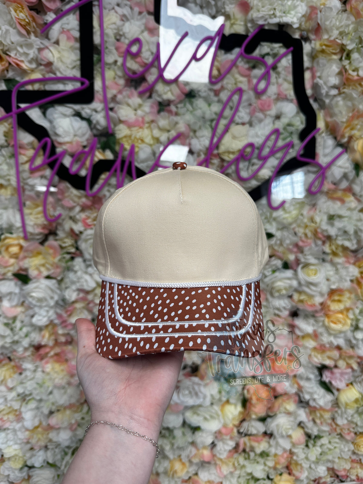 Deer Print Brim Canvas Hat