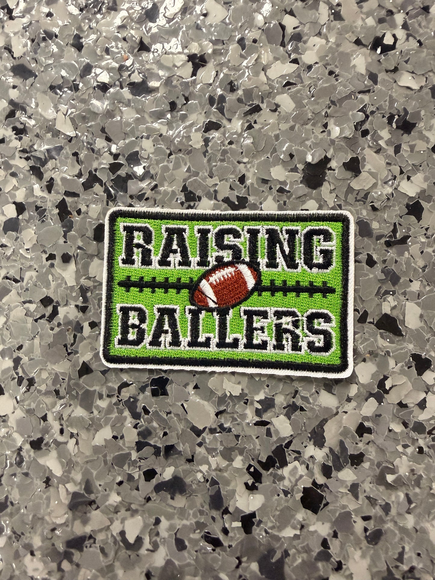 Raising Ballers Football Iron-On Patch
