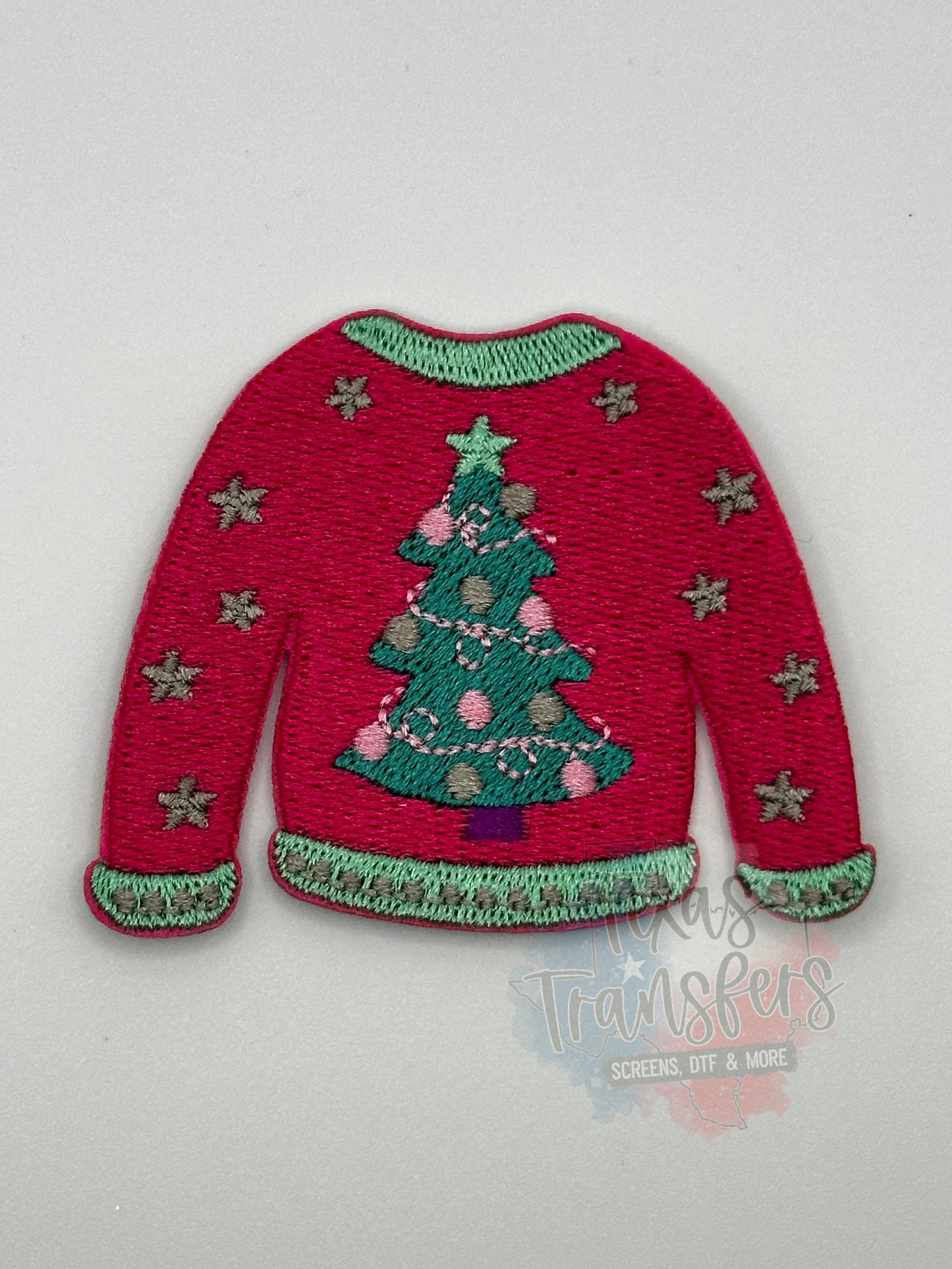 Ugly Christmas Sweater Iron-On PATCH - Texas Transfers and Designs