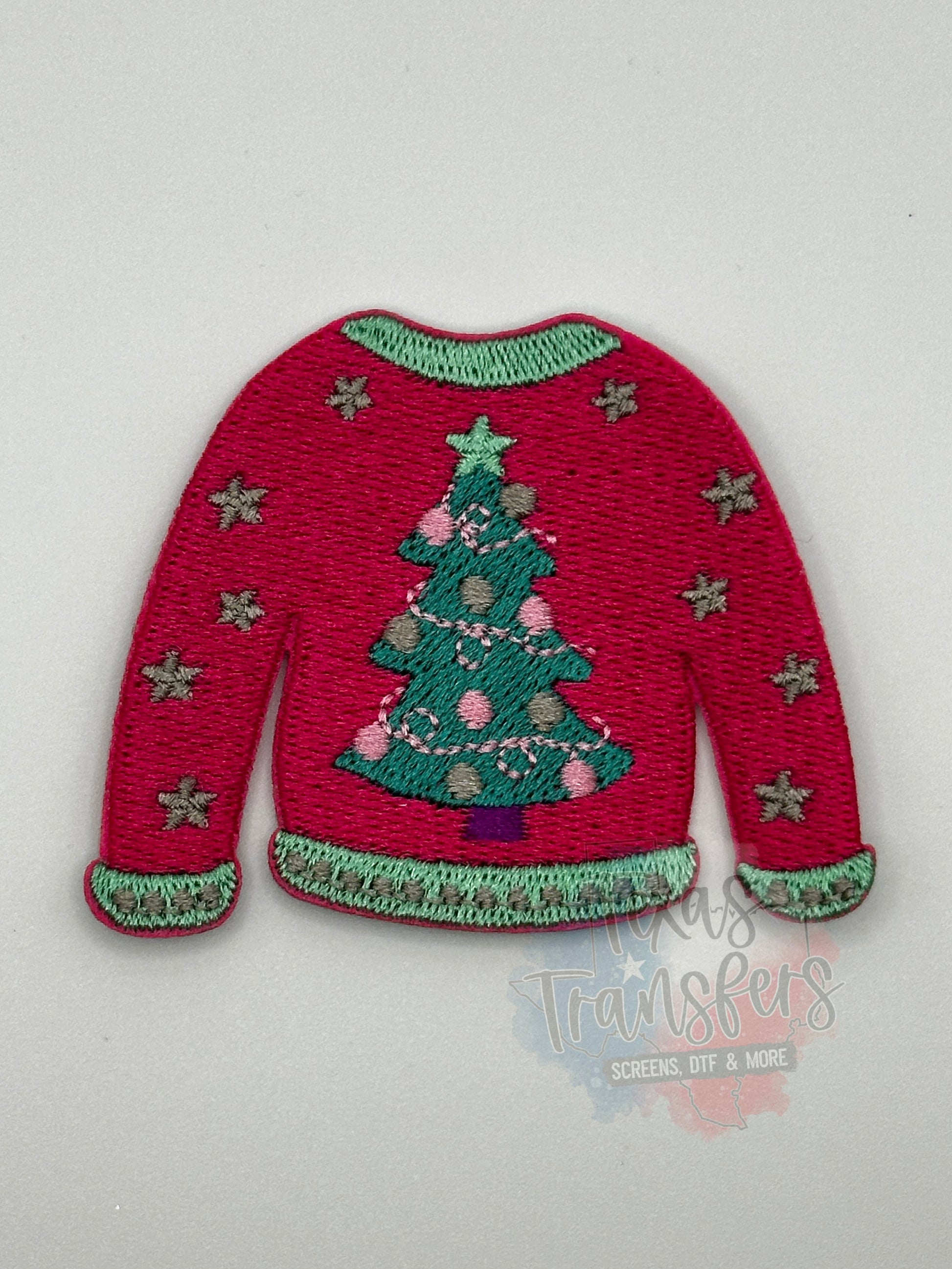 Ugly Christmas Sweater Iron-On PATCH - Texas Transfers and Designs