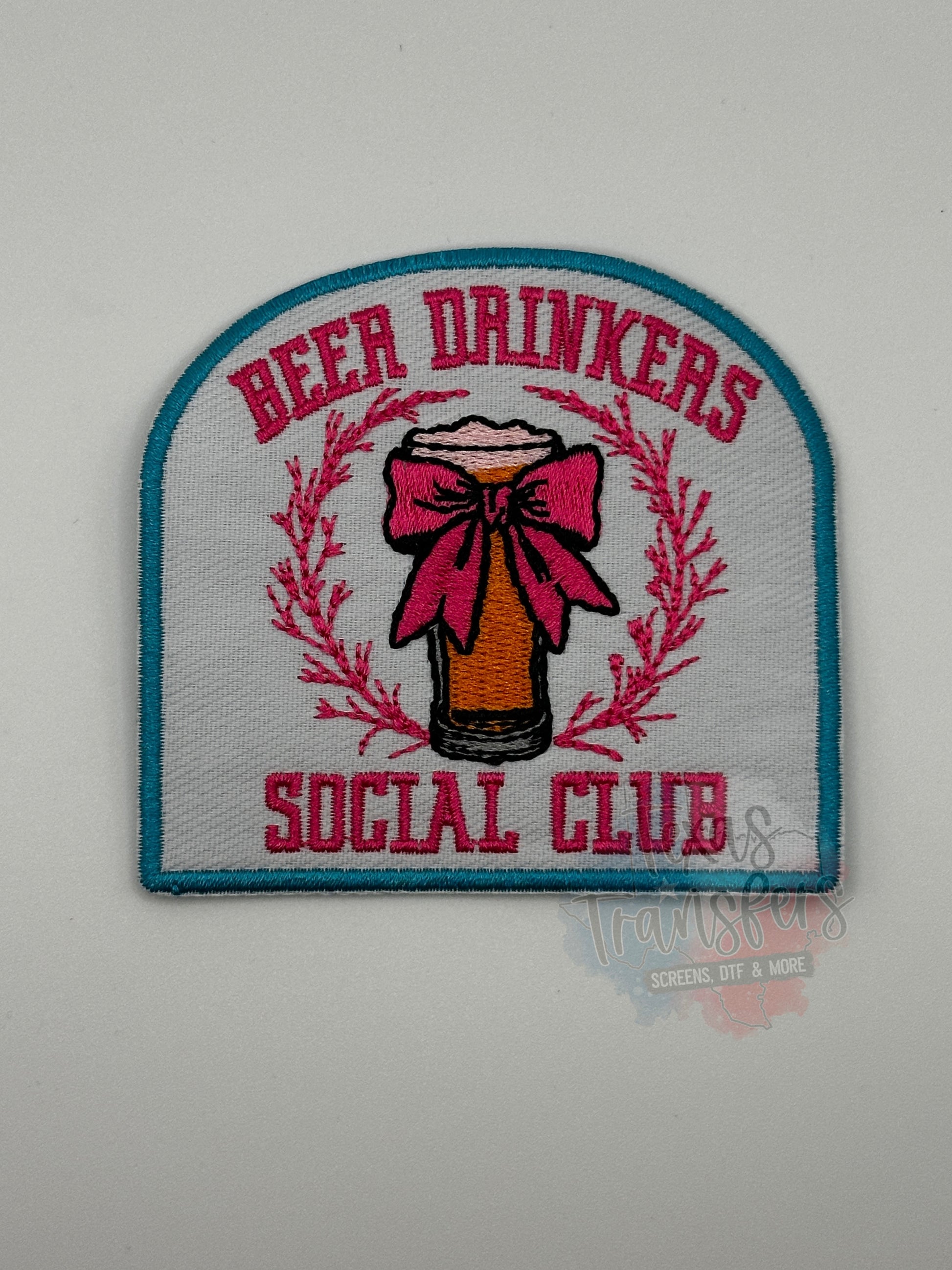Beer Drinkers Social Club Iron-On PATCH - Texas Transfers and Designs