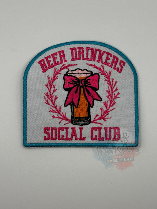 Beer Drinkers Social Club Iron-On PATCH - Texas Transfers and Designs