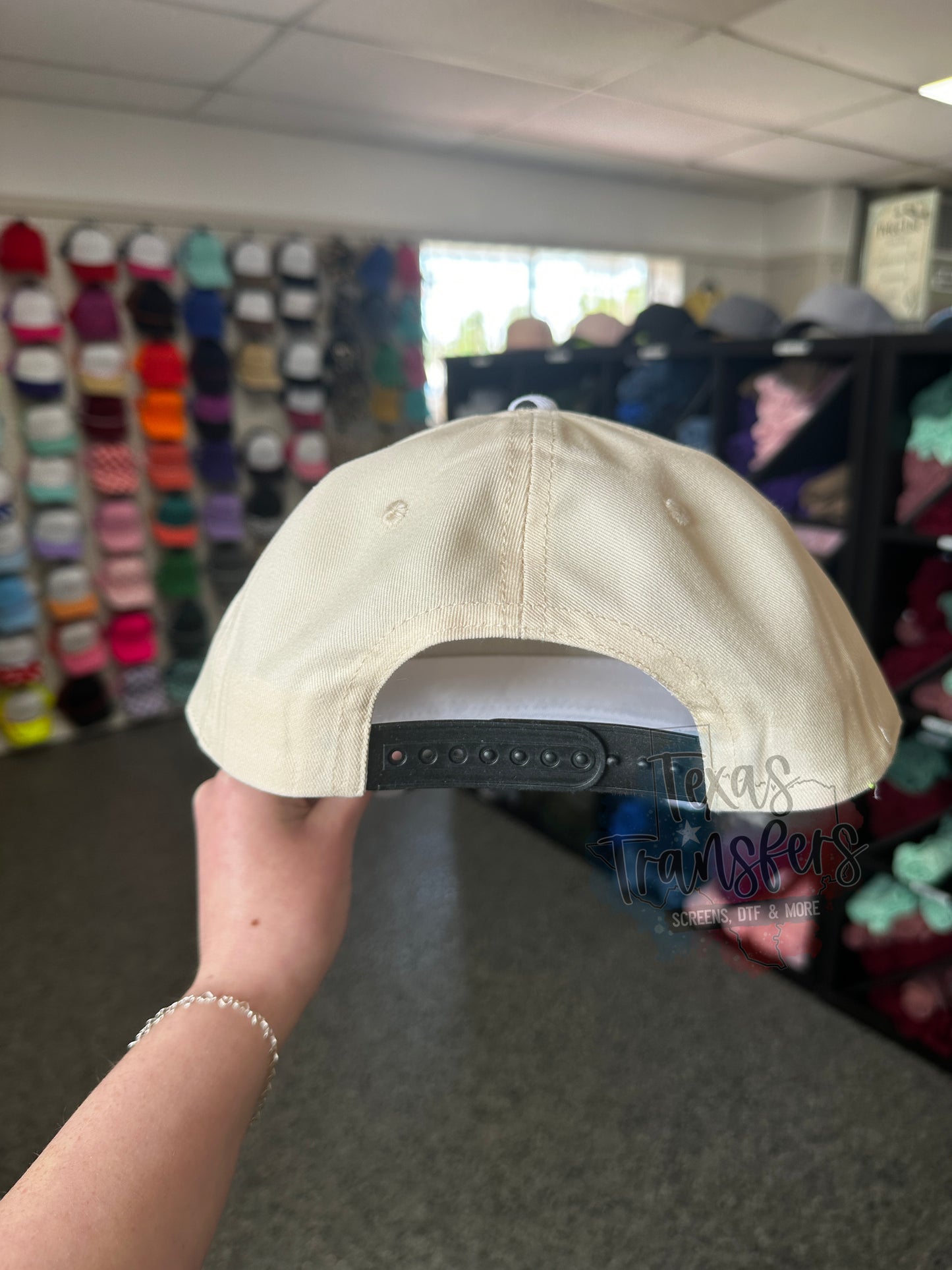 Black and White Checker Brim Canvas Hat - Texas Transfers and Designs