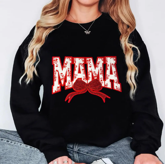 Mama Floral Red XL  Iron-On Patch