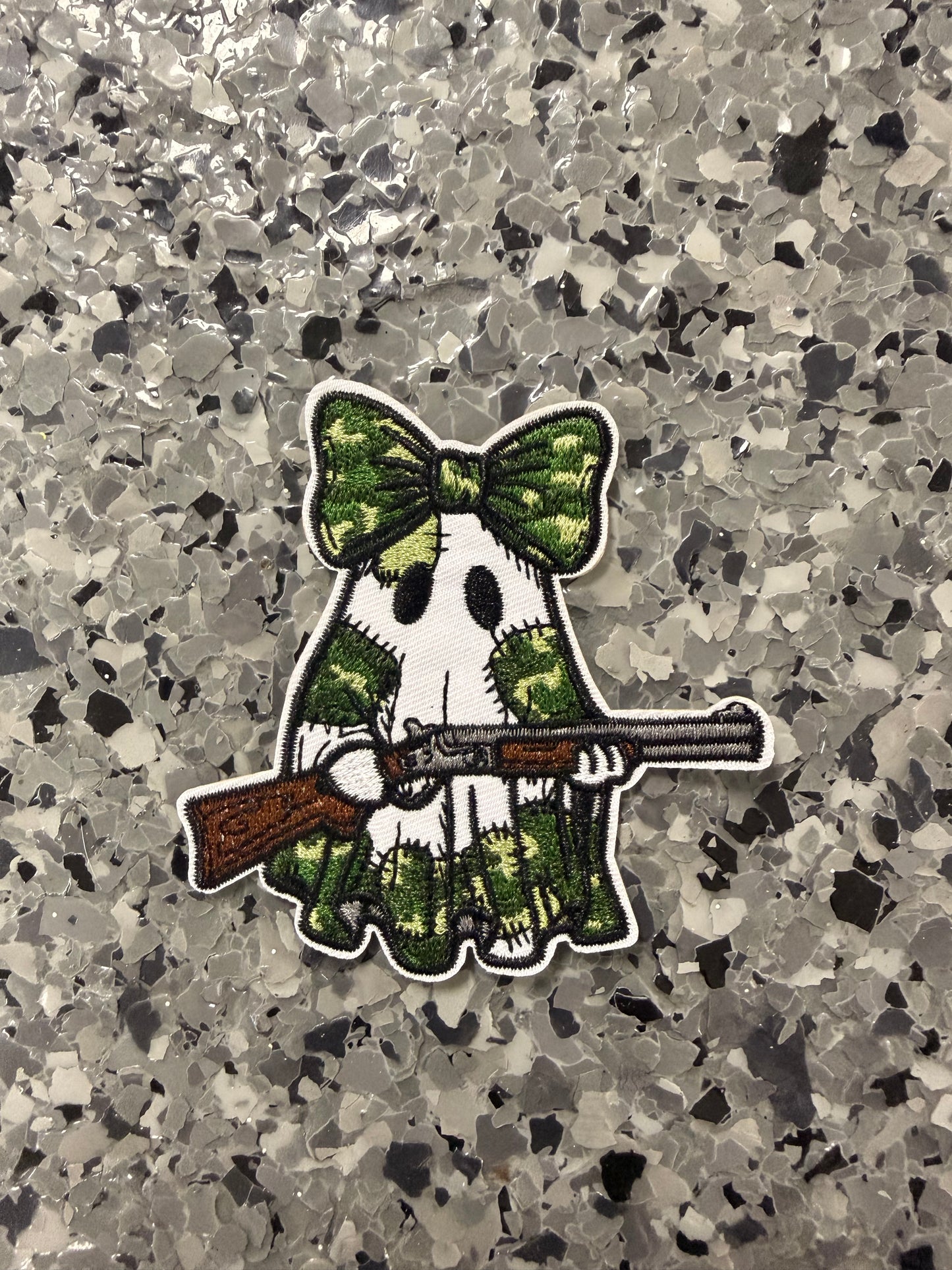 Camo Hunting Ghost Iron-On Patch