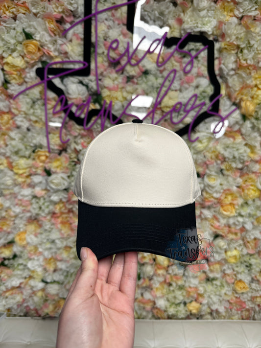 Black Canvas Brim Blank Hat - Texas Transfers and Designs