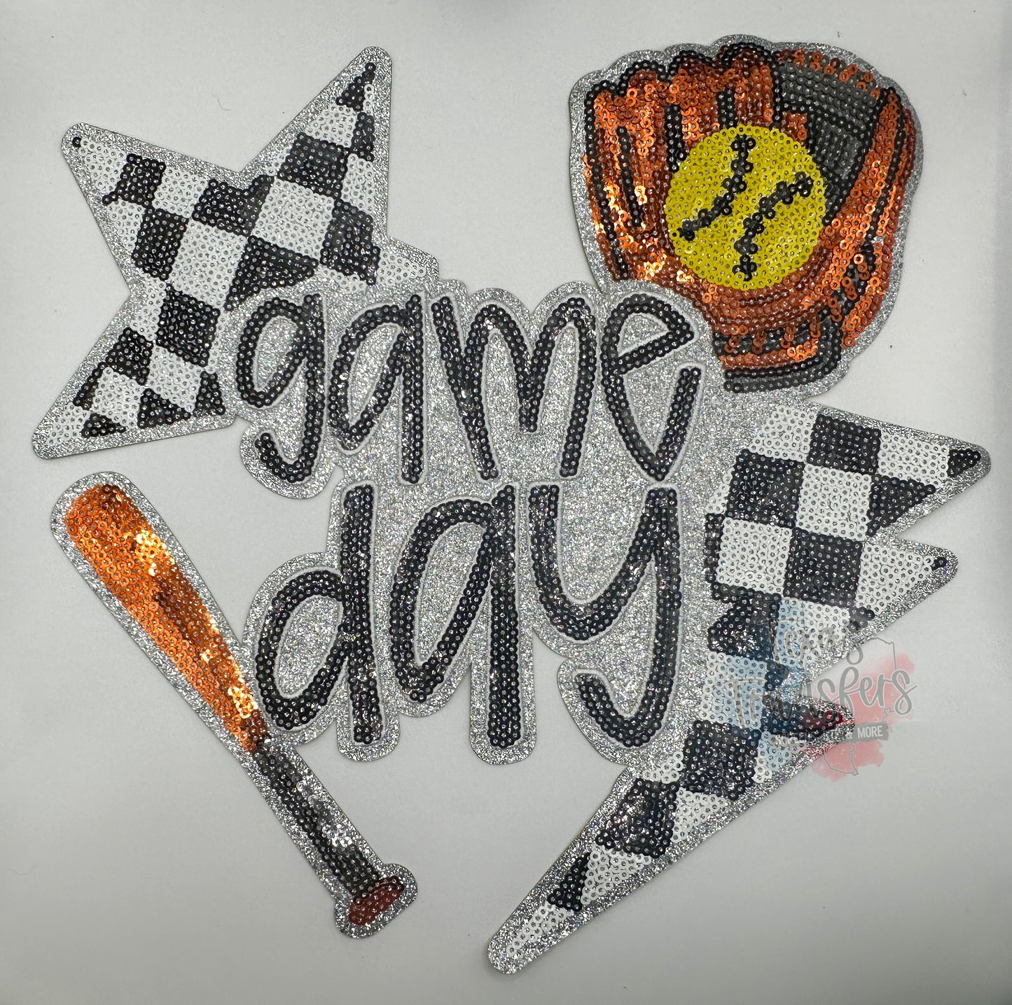 Game Day Sports Sequin/Glitter XL Patches (Multiple Options) - Texas Transfers and Designs