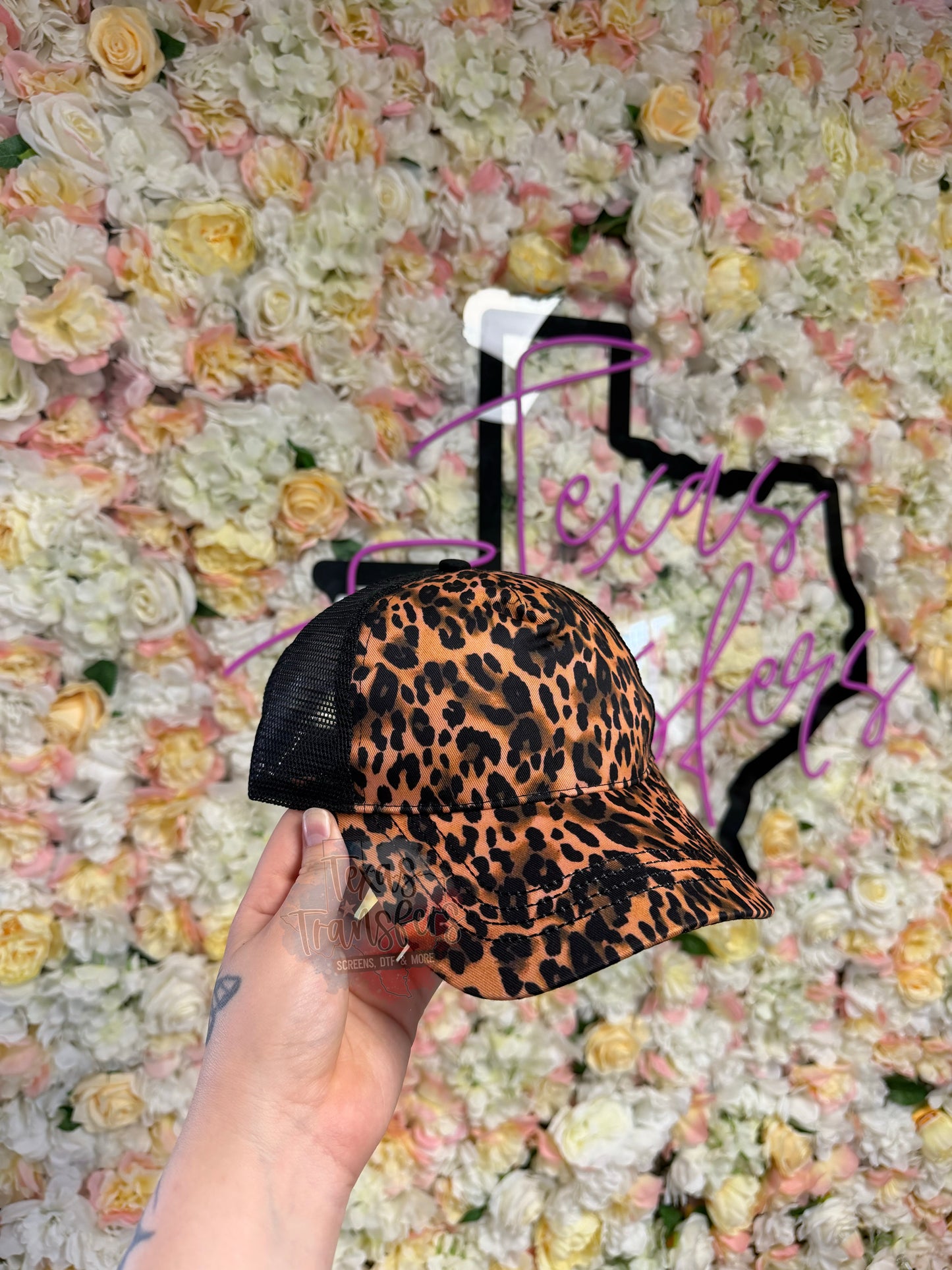 5 Panel Leopard Trucker Hat