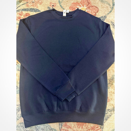 Navy Crewneck Sweatshirt - Texas Transfers and Designs