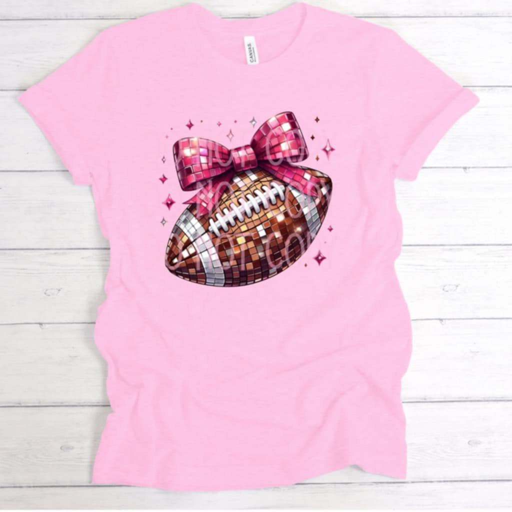 Football Shimmer Bow DTF - Texas Transfers and Designs