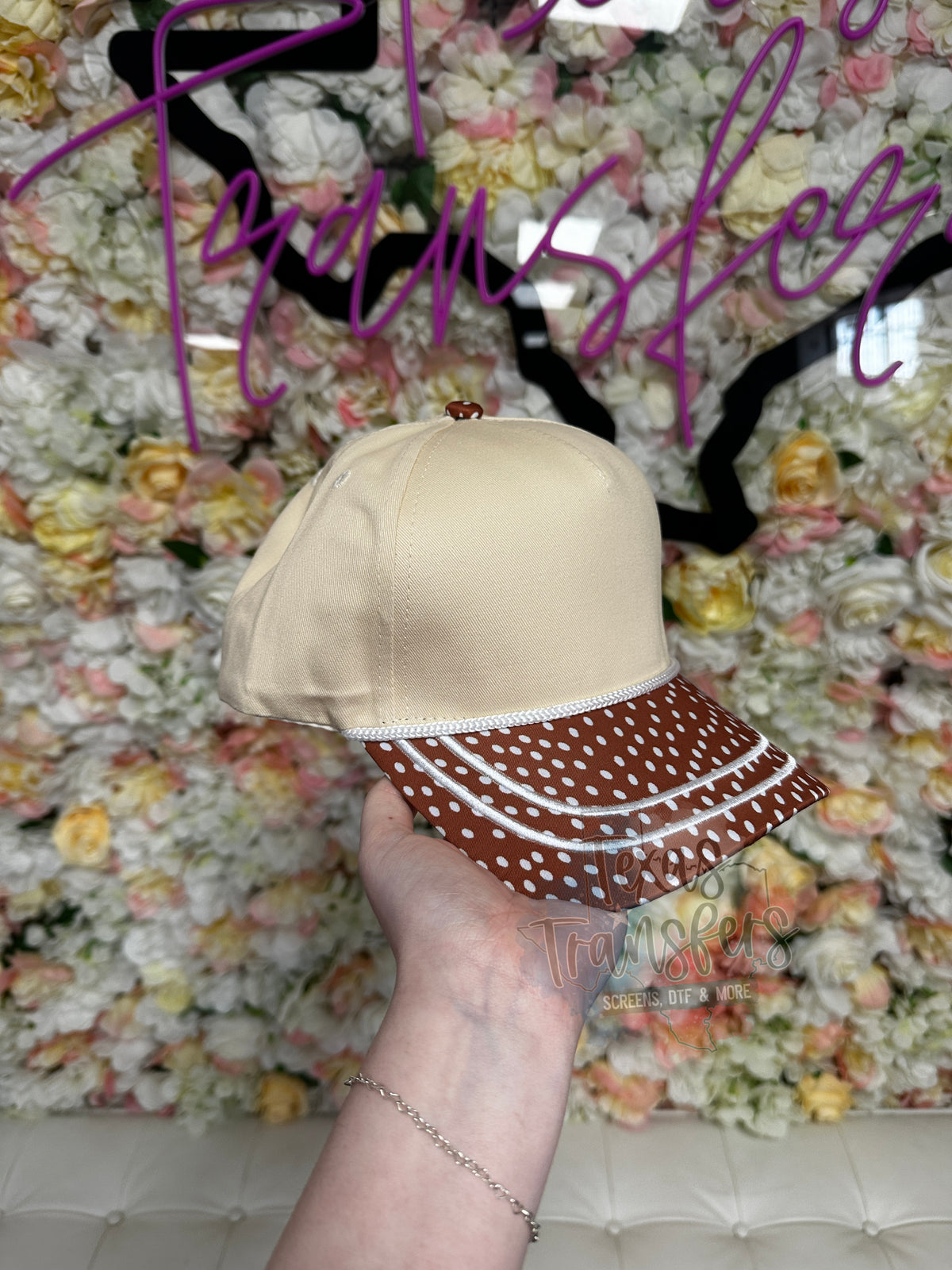 Deer Print Brim Canvas Hat