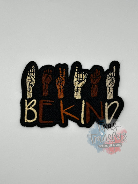 Be Kind Sign Language Iron-On Patch
