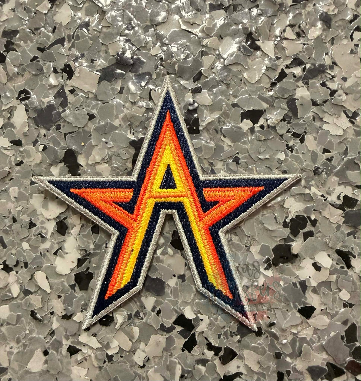 Astros Space City A Iron-On Patch - Texas Transfers and Designs