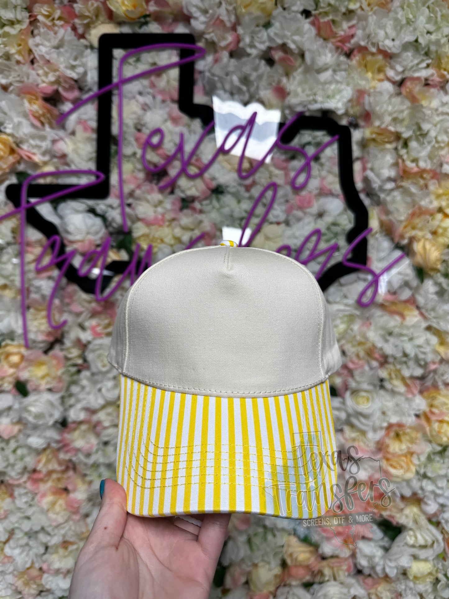 Mini-Striped Brim Canvas Hat (Multiple Options)