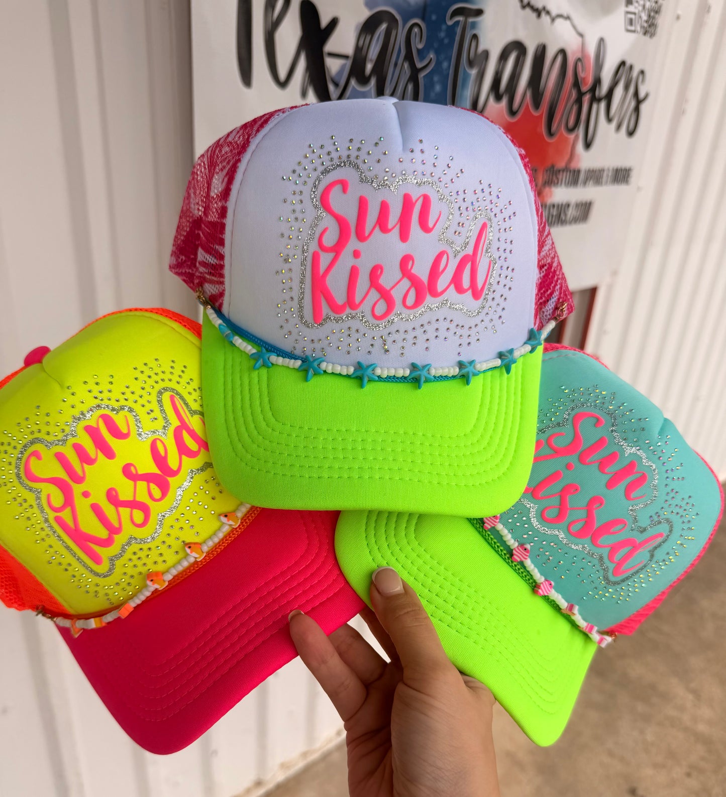 Sunkissed Neon *Completed Hat* - Texas Transfers and Designs