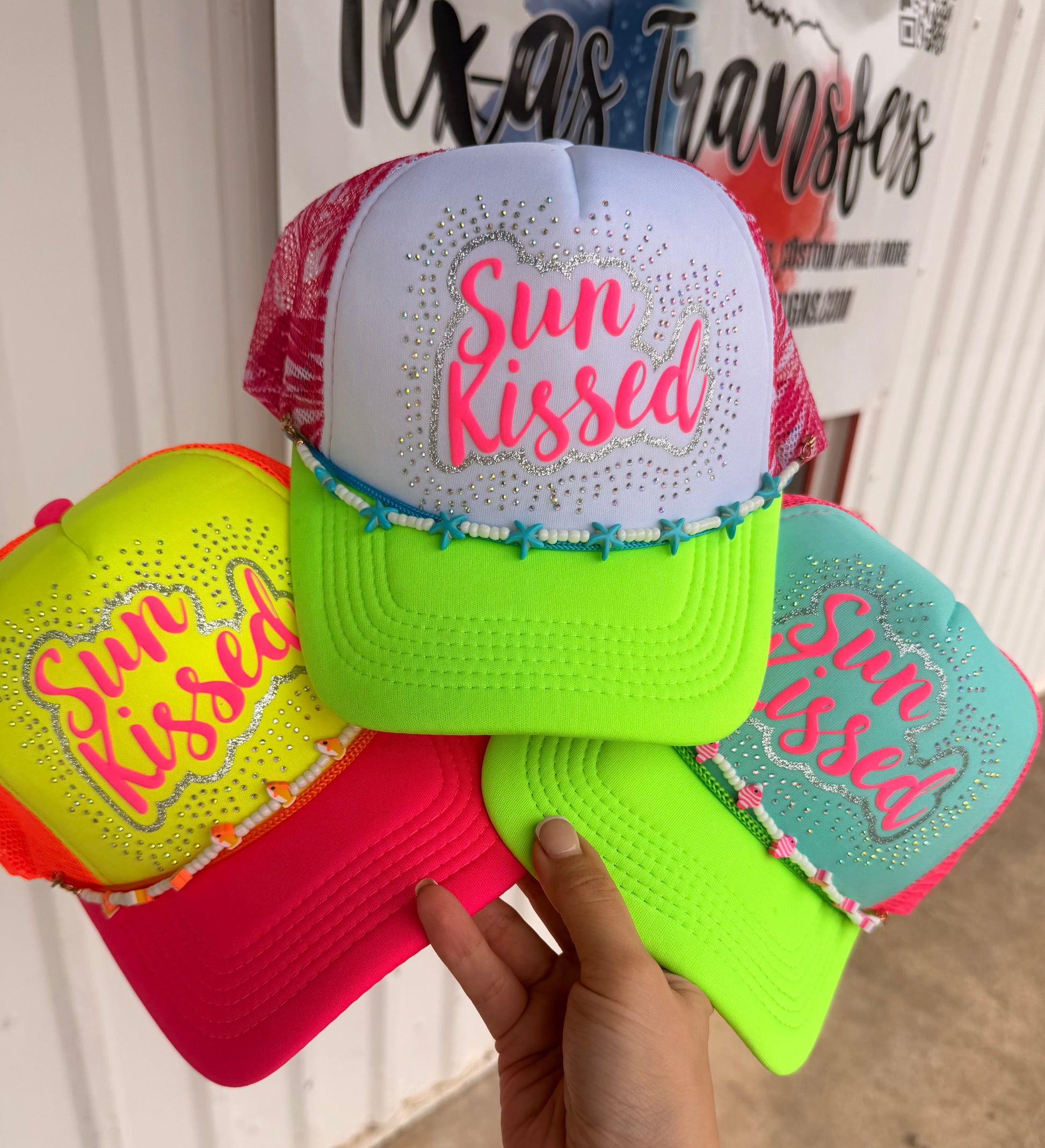 Sunkissed Neon *Completed Hat* - Texas Transfers and Designs