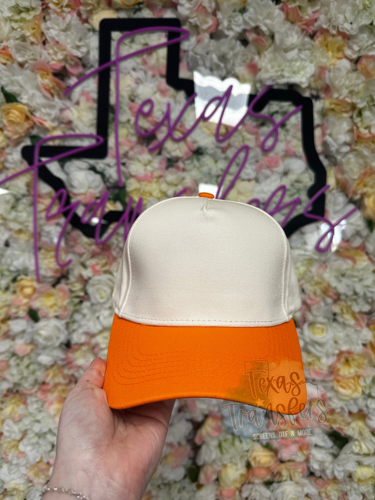 Orange Brim Canvas Hat