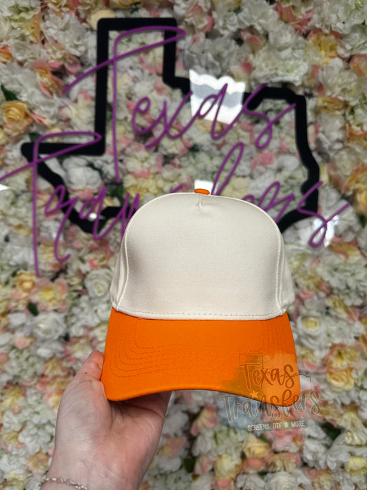 Orange Brim Canvas Hat