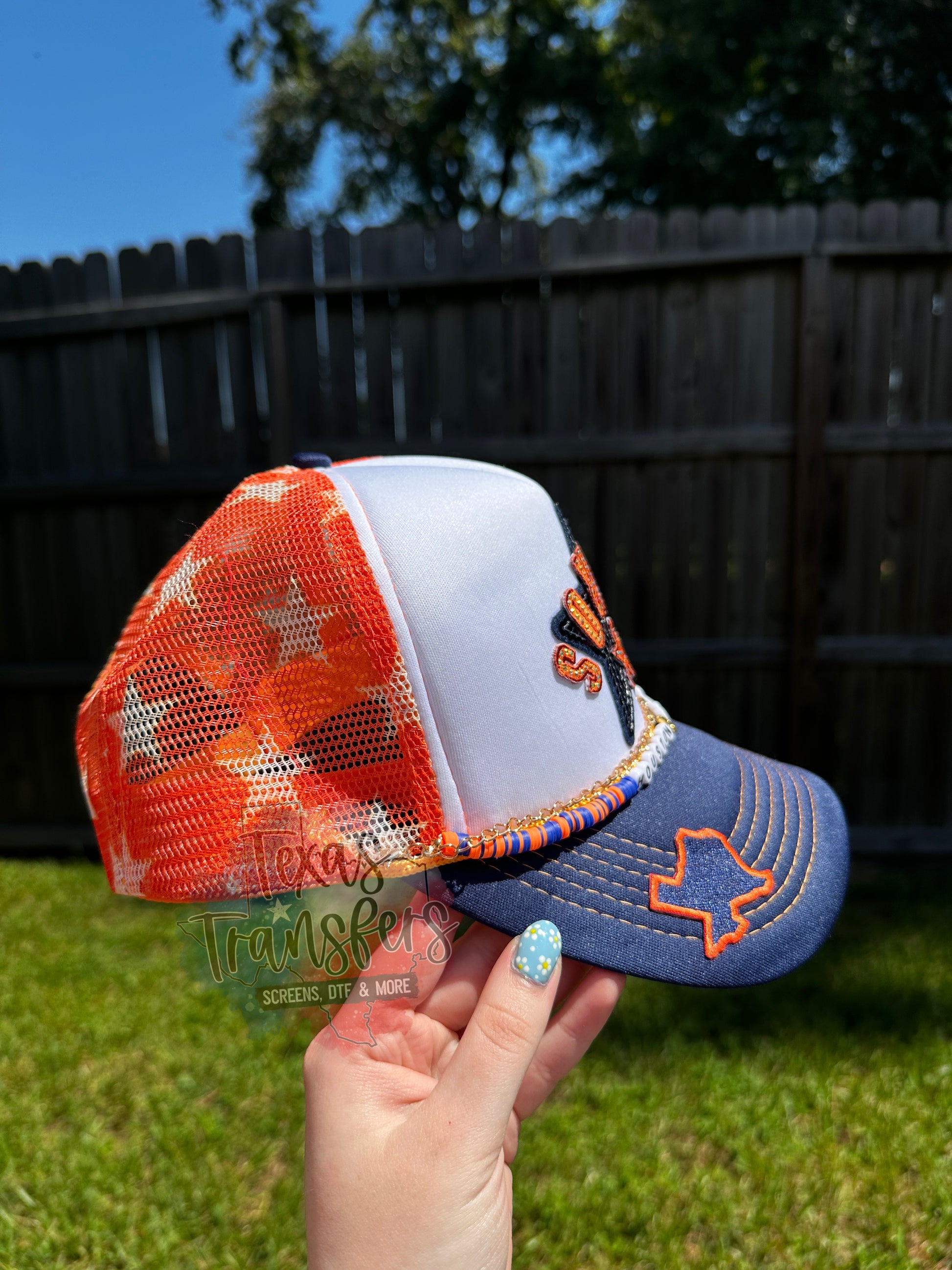 Upside Down Astros *Completed Hat* - Texas Transfers and Designs