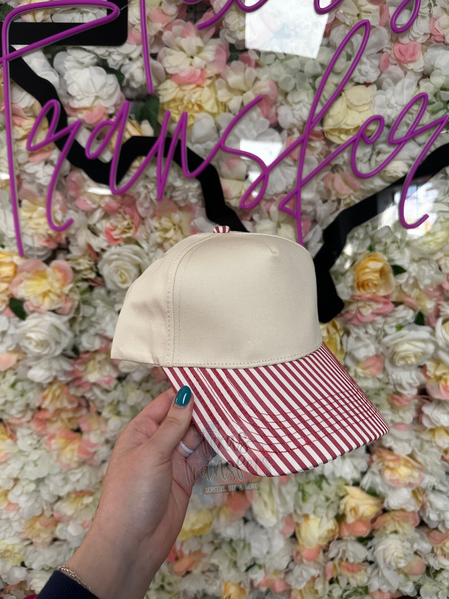 Mini-Striped Brim Canvas Hat (Multiple Options)