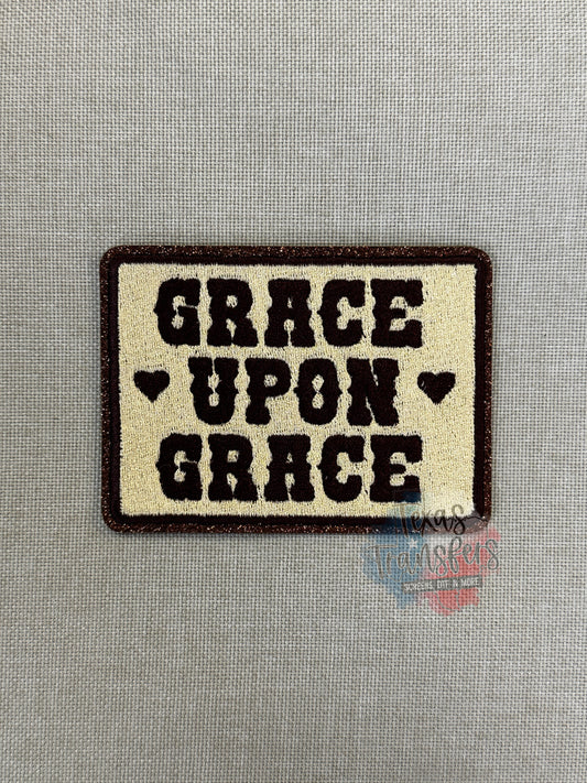 Grace Upon Grace (Glitter) Iron-On PATCH