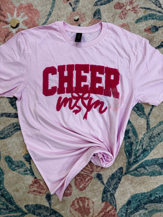 Cheer Mom Fluffy Fuzzy XL Iron-On Patch