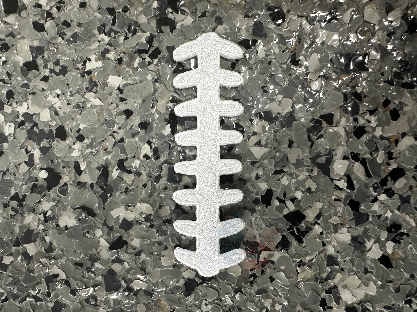Football Stitch Rhinestone Iron-On PATCH
